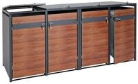 MCW M&uuml;lltonnenbox MCW-J82-4 (4 St), F&uuml;r 4 M&uuml;lltonnen mit 80 bis 240L