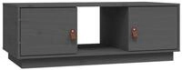 vidaXL Couchtisch Couchtisch Grau 100x50x35 cm Massivholz Kiefer (1-St)