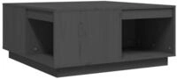 vidaXL Ablagetisch, Couchtisch Grau 80x81x36,5 cm Massivholz Kiefer