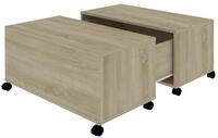 vidaXL Ablagetisch, Couchtisch Sonoma-Eiche 75x75x38 cm Holzwerkstoff