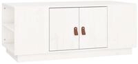 vidaXL Couchtisch Couchtisch Wei&szlig; 100x50x41 cm Massivholz Kiefer (1-St)
