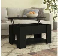 vidaXL Couchtisch vidaXL Couchtisch Schwarz 79x49x41 cm Holzwerkstoff