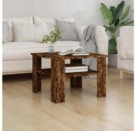 vidaXL Couchtisch vidaXL Couchtisch R&auml;uchereiche 60x60x42 cm Holzwerkstoff