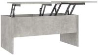 vidaXL Ablagetisch, Couchtisch Betongrau 102x50,5x46,5 cm Holzwerkstoff