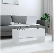 vidaXL Couchtisch vidaXL Couchtisch Wei&szlig; 102x50,5x46,5 cm Holzwerkstoff