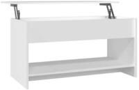 vidaXL Couchtisch vidaXL Couchtisch Wei&szlig; 102x50x52,5 cm Holzwerkstoff