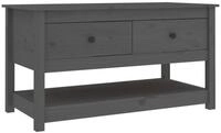 vidaXL Couchtisch Couchtisch Grau 102x49x55 cm Massivholz Kiefer (1-St)