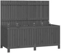 vidaXL Gartenbox, Gartentruhe Grau 147x68x64 cm Massivholz Kiefer