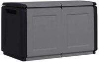 vidaXL Gartenbox Garten-Aufbewahrungsbox 96x53x57 cm 230 L Dunkelgrau Schwarz