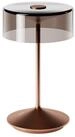 SIGOR LED Tischleuchte Akku-Glasleuchte NUMOTION bronzefarben, Dimmbar, LED fest