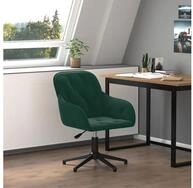vidaXL B&uuml;rostuhl vidaXL B&uuml;rostuhl Drehbar Dunkelgr&uuml;n Samt