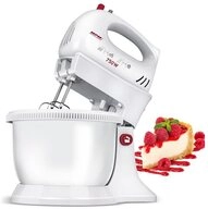 MPM Handmixer MPM MMR-16Z Handmixer mit rotierender Sch&uuml;ssel 750 W Wei&szlig;, 5