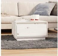 vidaXL Couchtisch vidaXL Couchtisch Wei&szlig; 55x56x32 cm Massivholz Kiefer