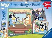 Ravensburger Puzzle Blueys Abenteuer, 3x49, 147 Puzzleteile, Made in Europe