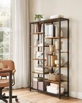 VASAGLE B&uuml;cherregal Standregal, mit 5 Ebenen, Regal, f&uuml;r Wohnzimmer, Bad, einfache