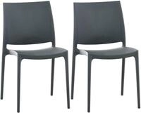 CLP Gartenstuhl Maya (2er Set, 2 St), Outdoor, Kunststoff, stapelbar