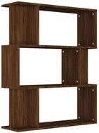 vidaXL B&uuml;cherregal B&uuml;cherregal/Raumteiler Braun Eiche 80x24x96 cm...