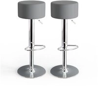 Vicco Barhocker, Grau, 38.5 x 92 cm 2 Teilig (2-er Set, 2 St., 2-er Set), mit