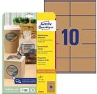 Avery Zweckform Etiketten Etiketten A4 105x57mm 25 Bogen/250 Etiketten naturbraun