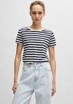 BOSS ORANGE T-Shirt Esla Striped Premium Damenmode Premium Damenmode, im gestreiften