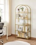 VASAGLE B&uuml;cherregal Standregal, 1-tlg., mit 5 Ebenen, H&ouml;he 183,5cm