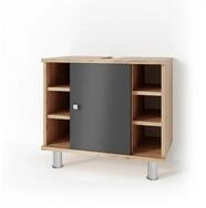 Vicco Waschbeckenunterschrank Fynn, Anthrazit/Goldkraft Eiche, 60 x 54 cm (1-St)