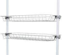 WENKO Organizer Modell Herkules (Set, 2 St), Drahtk&ouml;rbe aus Stahl, Erweiterung zum