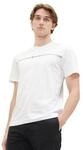 T-Shirt TOM TAILOR, Herren, Gr. M, wei&szlig;, Single Jersey, Obermaterial: 100%