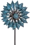 Dehner LED Dekoobjekt Riesen-Windrad Mola mit Solar, 122 x 32 x 32 cm, Kaltwei&szlig;,
