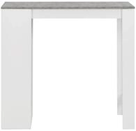vidaXL Esstisch, Bartisch mit Regal Wei&szlig; 110x50x103 cm