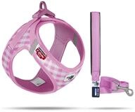 Curli Hunde-Geschirr Clasp Vest Geschirr Puppy Set pink-caro