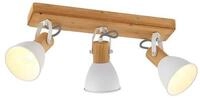 Lindby Deckenstrahler Merela, Holz IP20, 3 x 20 W
