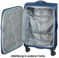 D&N Trolley Reisekoffer mit mittlerer Gr&ouml;&szlig;e, 4 Rollen und Dehnfalte, schwarz