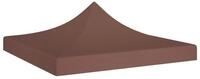 vidaXL Pavillon-Ersatzdach Partyzelt-Dach 2x2 m Braun 270 g/m&sup2;, 200 x 200 cm