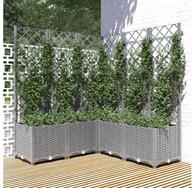 vidaXL Hochbeet vidaXL Garten-Pflanzgef&auml;&szlig; Hellgrau 120 x 120 x 136 cm