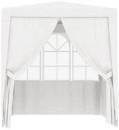 vidaXL Pavillon, Profi-Partyzelt mit Seitenw&auml;nden 2&times;2m Wei&szlig; 90 g/m&sup2;