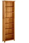 vidaXL B&uuml;cherregal, Buchregal 7 F&auml;cher 60x22x200 cm Massivholz Eiche