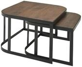 Wohnling Satztisch WL6.341 Couchtisch Set Massivholz Wohnzimmertisch 2 teilig...