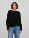 Vila Rundhalspullover VIDALO O-NECK L/S KNIT TOP- NOOS Baumwolle, regular fit