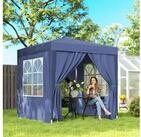 Outsunny Faltpavillon Gartenzelt mit Tragetasche, Festzelt mit UV-Schutz, mit 4