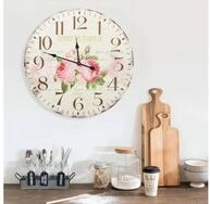 vidaXL Uhr 60 cm Vintage Wanduhr Blumen 60 cm