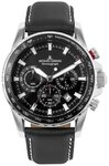 Jacques Lemans Quarzuhr 1-2099A, Herrenuhr Chronograph Liverpool Schwarz
