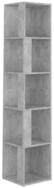 vidaXL Eckregal Eckregal Betongrau 33x33x164,5 cm Holzwerkstoff, 1-tlg.