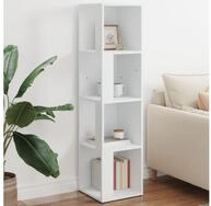 vidaXL Eckregal Eckregal Wei&szlig; 33x33x132 cm Holzwerkstoff, 1-tlg.