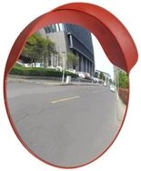vidaXL Verkehrsschild Verkehrsspiegel Konvex PC-Kunststoff Orange 60 cm Outdoor