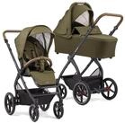 Gesslein Kombi-Kinderwagen Gesslein FX4 Style Kinderwagen Set mit Babywanne moos