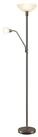 Lindby Stehlampe Jost, Metall, Alu IP20, 1 x 15 W LED E27 + 1 x 8 W LED E14