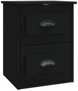 vidaXL Nachttisch Wand-Nachttisch Schwarz 41,5x36x53 cm (1-St)