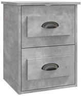 vidaXL Nachttisch Wand-Nachttisch Betongrau 41,5x36x53 cm (1-St)