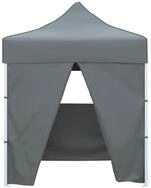 vidaXL Pavillon, Profi-Partyzelt Faltbar mit 4 Seitenw&auml;nden 2&times;2m Stahl...